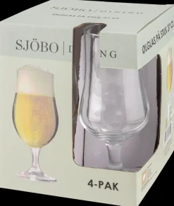 Ølglas på stilk 37 cl 4-pak Drikkeglas Og Vinglas