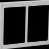 Best FUGA Design ramme SOFT 63 2x1½ modul - stål Rammer