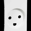 Sale FUGA Tangent stikkontakt med jord 1½modul hvid Tangenter