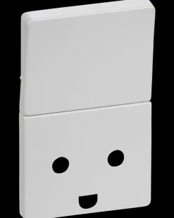New FUGA Tangent stikkontakt 1½modul m/jord - lysegrå Tangenter