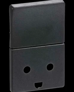 Discount FUGA Tangent stikkontakt 1½modul m/jord - koksgrå Tangenter