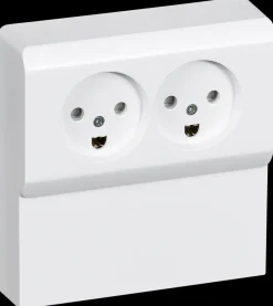 Outlet OPUS 66 Stikkontakt med panel dobbelt m/jord Afbrydere Og Stikkontakter