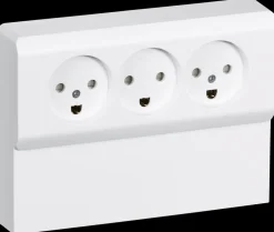 OPUS 66 Stikkontakt med panel trippel m/jord Afbrydere Og Stikkontakter