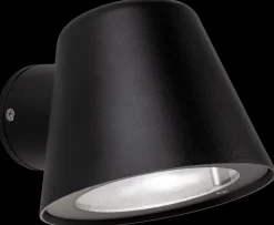 Outlet Luxlamp Væglampe Ares GU10 - sort Udendørs Væglamper