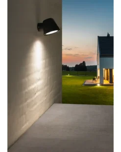 Outlet Luxlamp Væglampe Ares GU10 - sort Udendørs Væglamper
