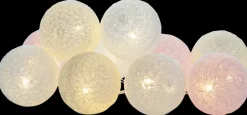 Clearance Lyskugler Ø6 cm 10 stk. - lyse farver Dekoration