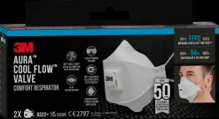 Discount ™ Aura™CoolFlow™Comfort Åndedrætsværn FFP2 m/ven 2-pk Værnemidler