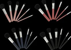 Clearance Makeup børster 6 dele - assorterede farver Kosmetik Og Personlig Pleje