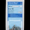 Discount Maskinskrue A4 LH M5 x 16 mm 10-pak Maskinskruer, Bolte Og Møtrikker