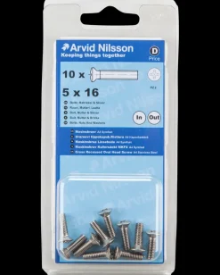 Discount Maskinskrue A4 LH M5 x 16 mm 10-pak Maskinskruer, Bolte Og Møtrikker