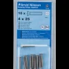 Clearance Maskinskrue A4 LH M4 x 25 mm 10-pak Maskinskruer, Bolte Og Møtrikker