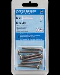 Best Maskinskrue A4 PH M6 x 40 mm 6-pak Maskinskruer, Bolte Og Møtrikker