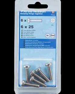 Outlet Maskinskrue A4 PH M6 x 25 mm 6-pak Maskinskruer, Bolte Og Møtrikker