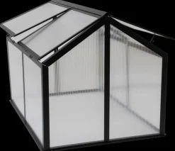 Discount Minidrivhus 120 x 80 cm sort + polykarbonat Minidrivhuse