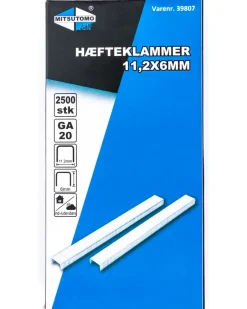 Hæfteklammer 11,2 x 6 mm 2500 stk. Søm, Klammer, Stifter Mm.