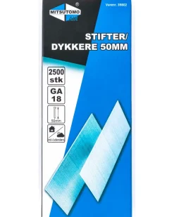 Discount Stifter/dykkere 50 mm 2500 stk. Søm, Klammer, Stifter Mm.