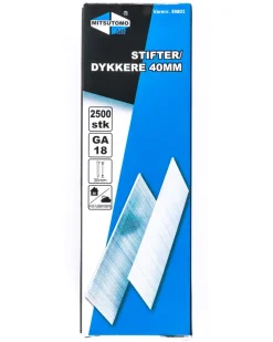 Sale Stifter/dykkere 40 mm 2500 stk. Søm, Klammer, Stifter Mm.