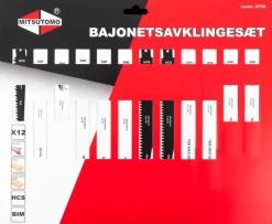 Bajonetsavklingesæt 12 dele Bajonetsavklinger