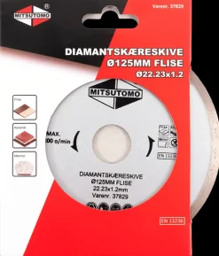 Clearance Diamantskæreskive Ø125 mm - flise Skære- Og Slibeskiver
