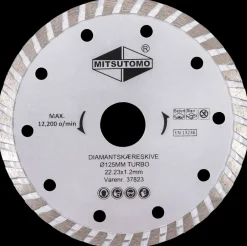 Clearance Diamantskæreskive Ø125 mm - turbo Skære- Og Slibeskiver