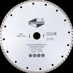 Outlet Diamantskæreskive Ø230 mm - turbo Skære- Og Slibeskiver