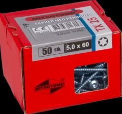 Clearance Panskrue 5,0 x 60 mm 50 stk. Skruer