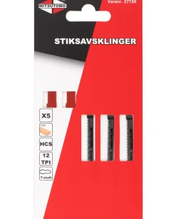 Online Stiksavsklinger Træ 12T 5 stk. Stiksavklinger
