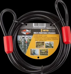 Outlet Stålkabel Ø8 mm 3 meter Hængelåse