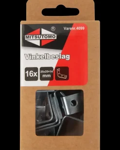 New Vinkelbeslag 25 x 14 x 25 mm 16-pak Vinkelbeslag