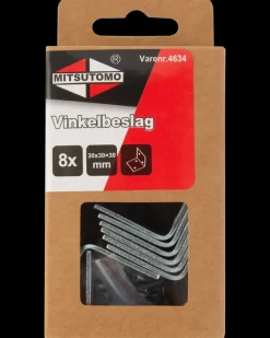 Hot Vinkelbeslag 30 x 30 x 30 mm 8-pak Vinkelbeslag