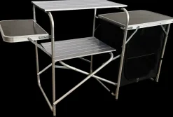 Køkkenbord med opbevaringsplads Campingmøbler