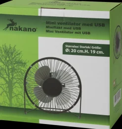 Ventilator med USB stik Campingudstyr