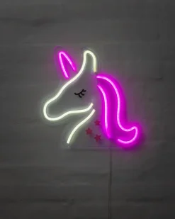 Outlet Neonskilt Enhjørning H.33 x B.33 cm Indendørs Væglamper