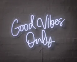 New Neonskilt Good Vibes Only H. 40 x B. 61 cm Indendørs Væglamper