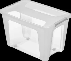 Clearance Opbevaringsboks PrimeStore 56 l med hjul Opbevaringsbokse Og -Kasser