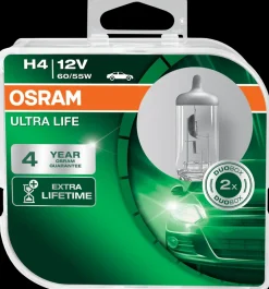 Outlet autopære H4 Ultralife 2-pak Autopærer