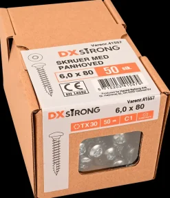Discount Panskrue 6,0 x 80 mm TX30 50 stk. Skruer