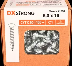 New Panskrue 6,0 x 16 mm TX30 100 stk. Skruer
