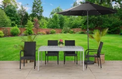 Discount Parasol med solcellelys og tilt Ø2,7 m Parasoller Og Parasolfødder