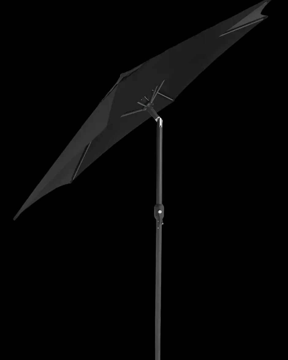 Clearance Parasol med tilt Ø3 m - sort Parasoller Og Parasolfødder