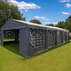Hot Partytelt PVC 5 x 10 m – grå Pavilloner, Partytelte Og Tilbehør