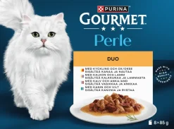 Clearance Perle vådfoder - DUO 8 x 85 g Hundefoder, Kattemad Og Godbidder