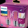 Sale LED-filamentpære 4,3W E27 2-pak Led-Pærer