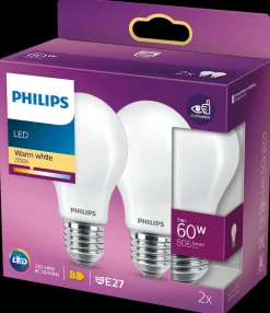 Clearance LED-pære 7W E27 A60 2-pak Led-Pærer