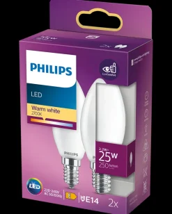 Sale LED-pære 2,2W E14 B35 2-pak Led-Pærer