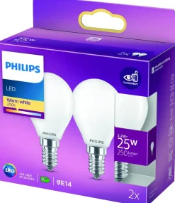 LED-pære 2,2W E14 P45 2-pak Led-Pærer