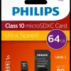 Micro SDXC kort - 64GB med SD adapter Hukommelseskort