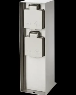 Outlet myGarden Strømforsyning 2 udtag ude - Inox Stikdåser
