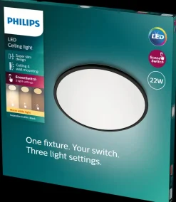 New Plafond SceneSwitch slim Ø43cm 22W - sort Loftslamper Og -Pendler