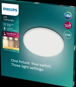 Discount Plafond SceneSwitch slim Ø43cm 22W - hvid Loftslamper Og -Pendler